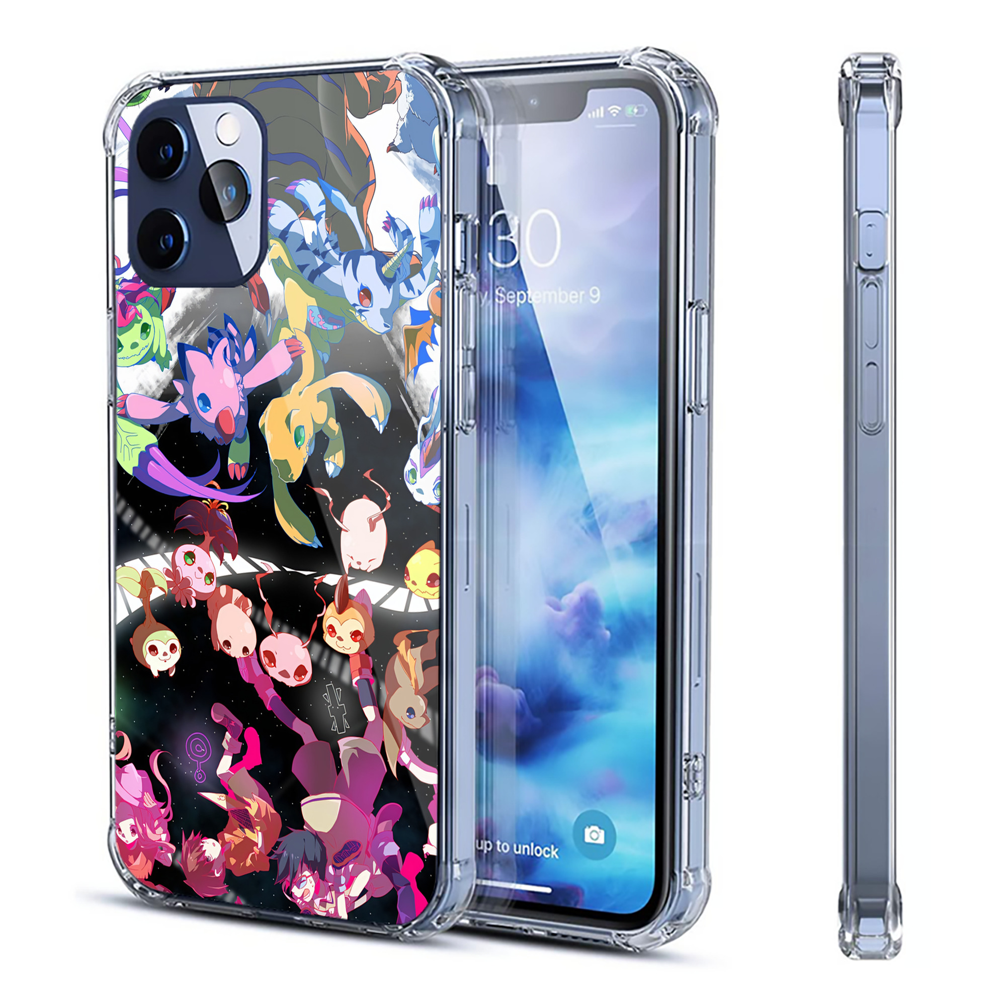 （画像用） Digimon デジタルモンスター/デジモン 【iPhone 12シリーズ対応】透明スマホケース（クリアソフトケース）